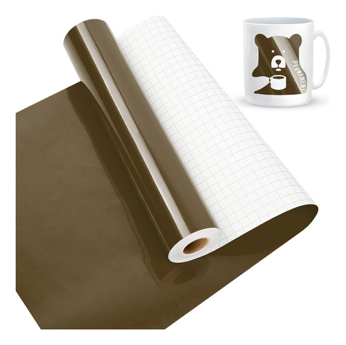 Rollo Vinilo Adhesivo Para Impresoras Cricut Marron 30cmx15m