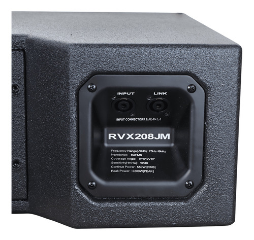 Bafle Lineal Pasivo Eurosound Rvx208jm 2x8 C/driver 550w Color Negro