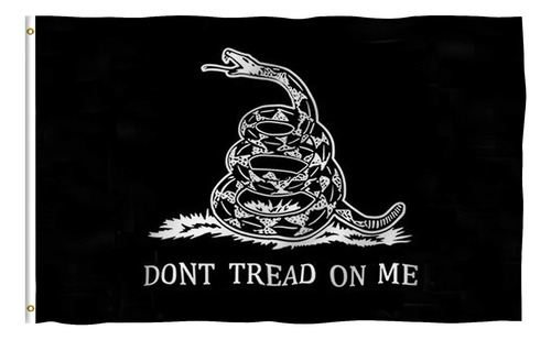 Bandera Anley Fly Breeze Negra Don't Tread On Me 90 X 150 Cm