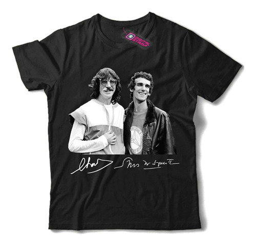 Remera Charly Garcia Luis Alberto Spinetta Firma Mb25 Dtg