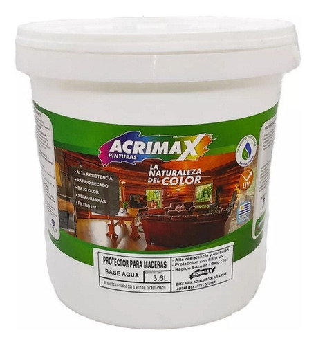 Protector Para Maderas Al Agua 3.6 L - Acrimax  