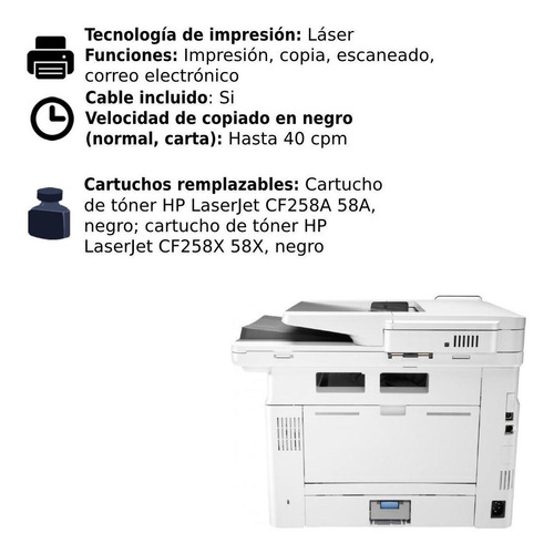 Imagen 6 de 8 de Impresora Multifunción Hp Laserjet Pro M428dw W1a28a
