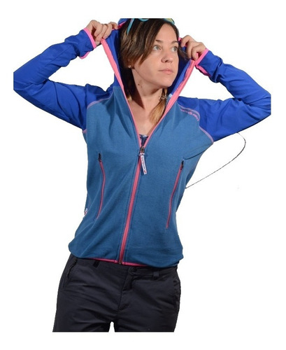 Campera Estilo Alpino Evo Dama Micropolar Con Mangas Spandex