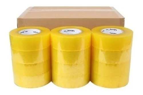 10 Rolos De Fita Transparente Com 300 Metros - Atacado