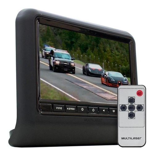 Monitor Automotivo Multilaser 9 Para Encosto Cabeca Preto