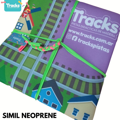 Imagen 3 de 4 de Alfombra Manta Ciudad Para Jugar Tracks