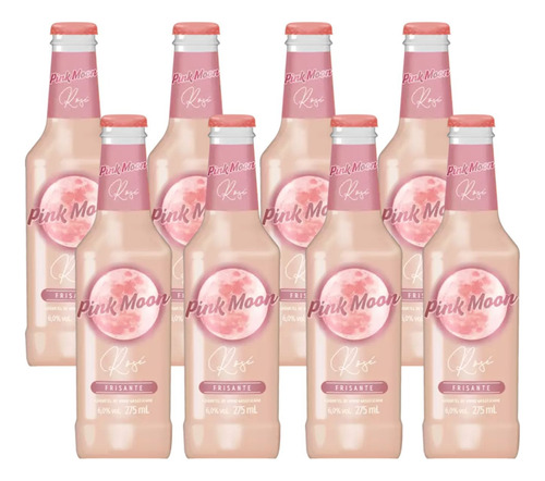 Pink Moon Rose Frisante Com 8 Unidades, Bebida Pronta