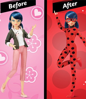 Miraculous Ladybug & Marinette Fashion Doll Con 2 Atuendos