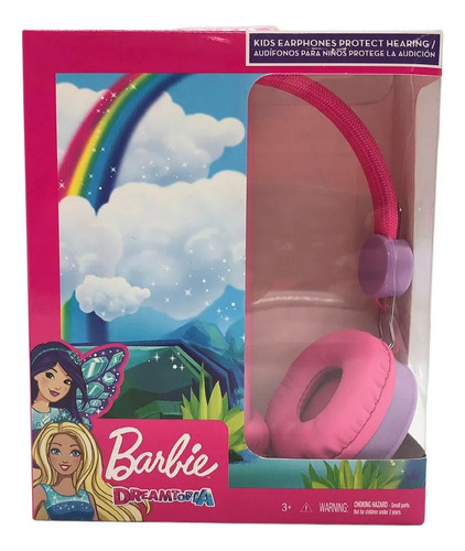 Audifonos De Barbie Dreamtopia C/ Clable Rosados Para Niñas