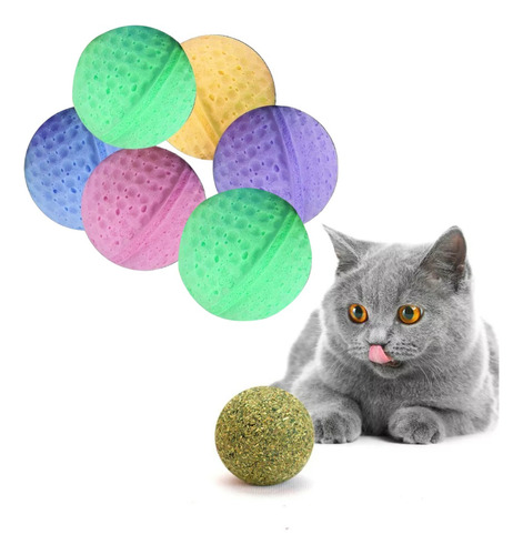 Juguetes Pelotas Gatos Gatitos Colores Diversion Espuma X 6