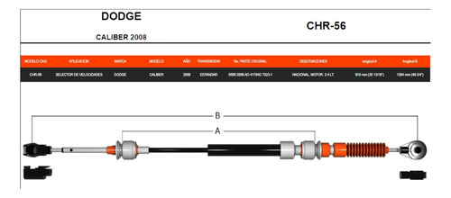 Chicote Selector Dev Velocidades 2008 Dodge Caliber