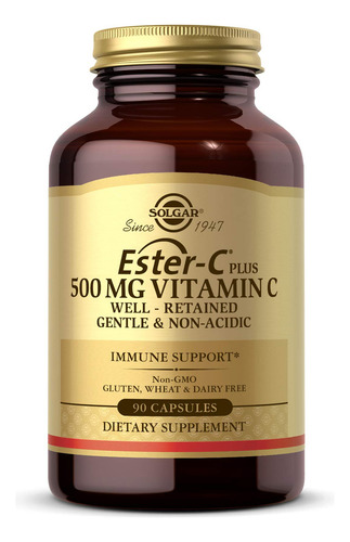 Suplemento de vitamina C Solgar Ester-C Plus de 500 mg