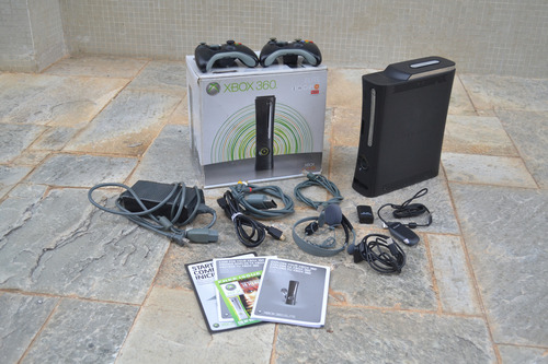 Videogame Microsoft Xbox 360 Elite 120gb Destravado + Jogos Preto (Usado)