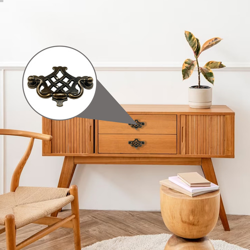Jaladera Estilo Colonial Rustica Latón Avejentado (4 Pzs) ** Laton Avegentado