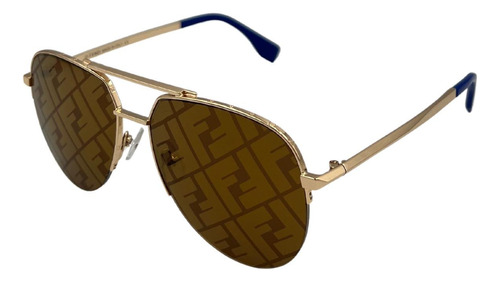 Fendi Ff0036 001 New Aviator Shape Dorado Espejo