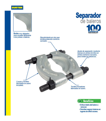 Separador De Baleros 3 A 4-1/8 Surtek 107289