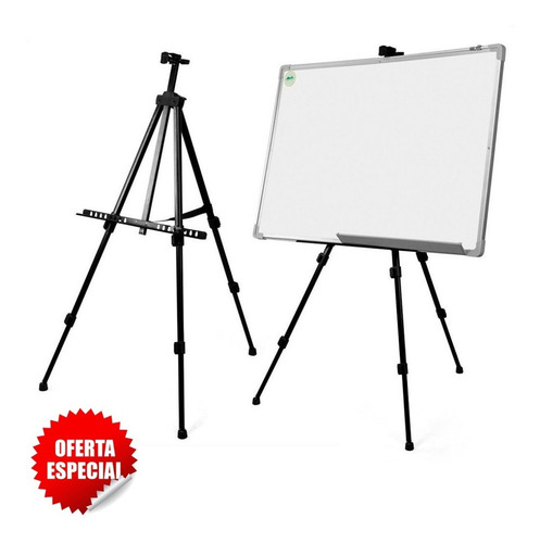Imagen 1 de 4 de Atril Plegable + Pizarra Magnética Blanca 60x90 Y Accesorios