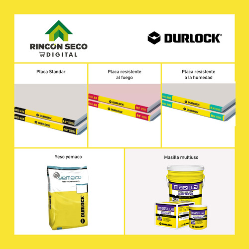 Bolsa De Yeso Pared Yemaco Durlock X 40kg