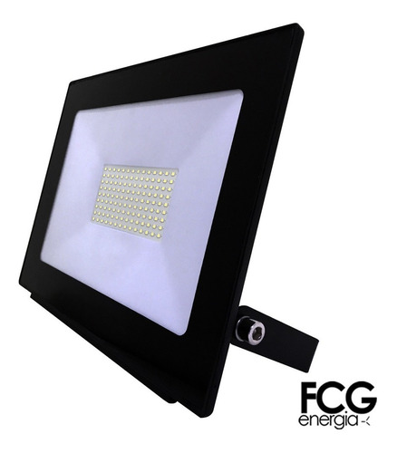 Reflector Proyector Led 100w 6500k Luz Fria B Color De La Carcasa Negro