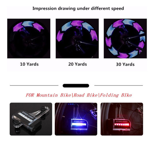 2 Luces Led Para Radios De Bicicleta-luz Impermeable Para