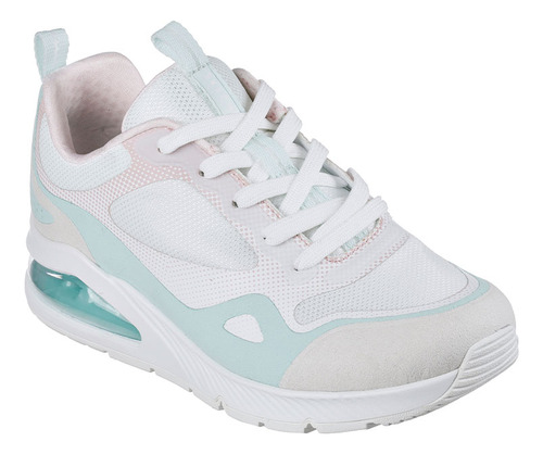 Tenis Mujer Skechers Uno 2  - Blanco - Azul     