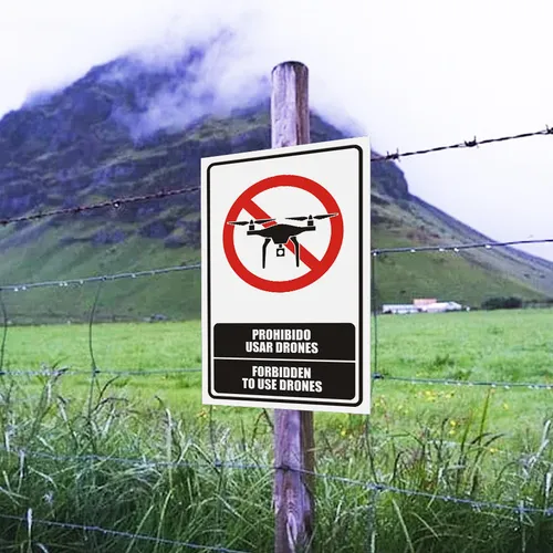 Prohibido Usar Drones Parques Turismo Bilingüe Colegios Dd8p