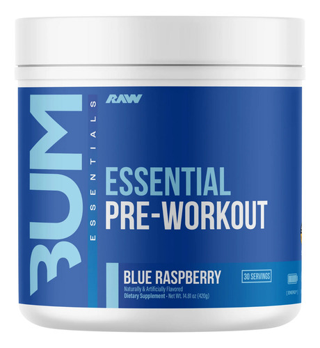 Pre Entreno Cbum Essential Raw Nut. 30 Serv Blue Raspberry Blue Raspberry