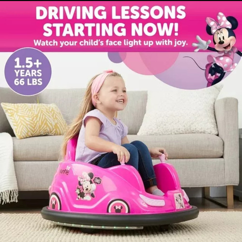 Carrito Chocón Disney Minnie Mouse 6v Bumper Car