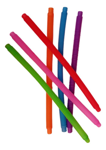 Tubos Sensoriales Con 12 Piezas, Colores Varios