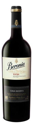 Caja De 6 Vino Tinto Beronia Gran Reserva 750 Ml