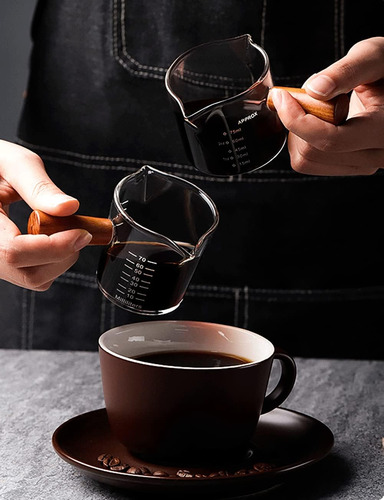 Vasos De Chupito De Café Expreso De 2.5 Oz Con Boquilla Dobl