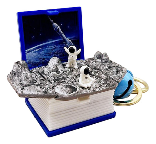 5 X 3d Livro Chaveiro Bolsa Bonito Para Chaves Do Espaço