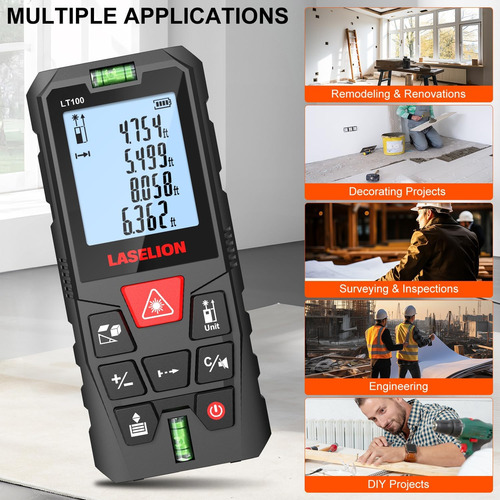 Medidor De Distancia Láser Laselion Lt100-rango De 100 M De