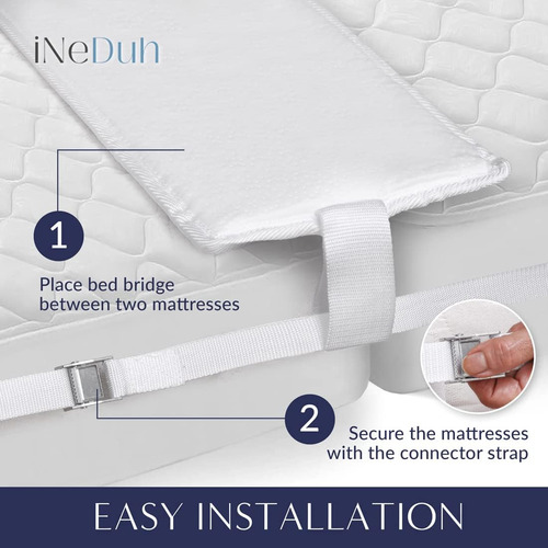 Ineduh Bed Bridge Conector De Colchón - Kit Convertidor De T