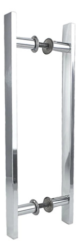 Puxador De Porta 70 Cm (60cm Entre Furos) - Retangular Duplo