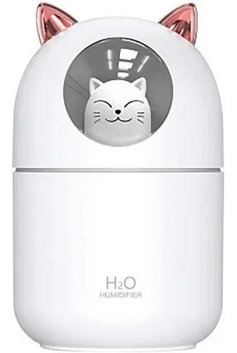 Humidificador Difusor Olores Led Gato Esencias Multiusos 