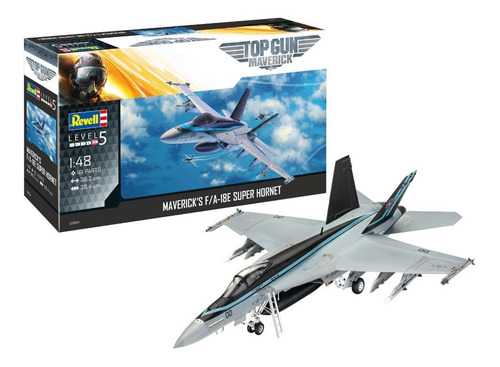 Avión Top Gun F/a-18e Super Hornet 1/48 Model Kit Revell