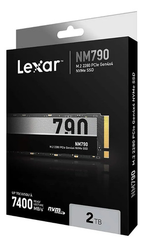 Ssd Nvme M.2 Lexar Nm790 2tb Compatível Ps5 Preto
