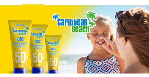 Protector Solar 50 Fps Para Niños Caribbean Beach 60g