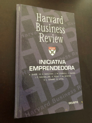 Libro Iniciativa Emprendedora - Harvard - Excelente Estado