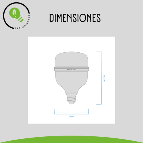 Lampara Galponera Led Alta Potencia 28w E27 Luz Dia Macroled