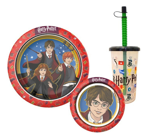 Set Promoción Harry Potter: Plato + Vaso Sport + Bowl