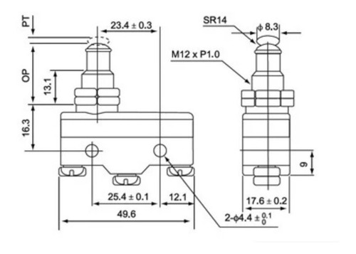 Imagen 4 de 4 de Cm-1307 Cntd Microswitch 1nc+1no Pivote