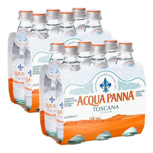 12x Água Mineral Acqua Panna Natural 250ml