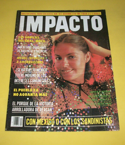 Lupita D'alessio Revista Impacto Noviembre 1984 