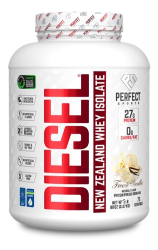 Diesel Whey Protein Isolate 5 Lb, Proteina 100% Aislada Sabor French Vanilla