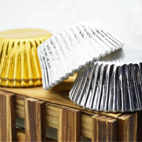 100pcs Aluminum Thickened Foil Cups Cupcake Liners Mini Cake