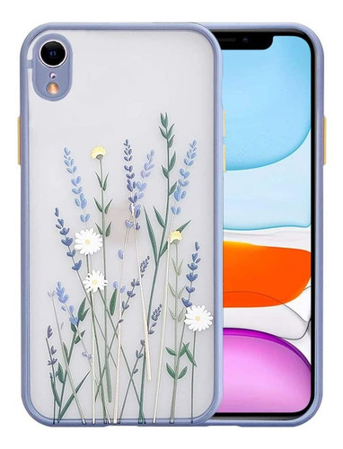 Funda Para iPhone XR - Diseno De Flores Lavandas