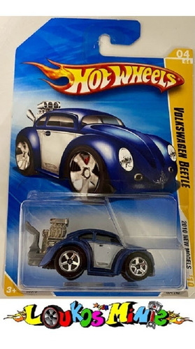 Hot Wheels Volkswagen Beetle Fusca 2010 New Models #004 Azul