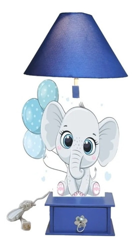 Lampara Para Buro De Baby Shower Niño Elefante 6 Piezas